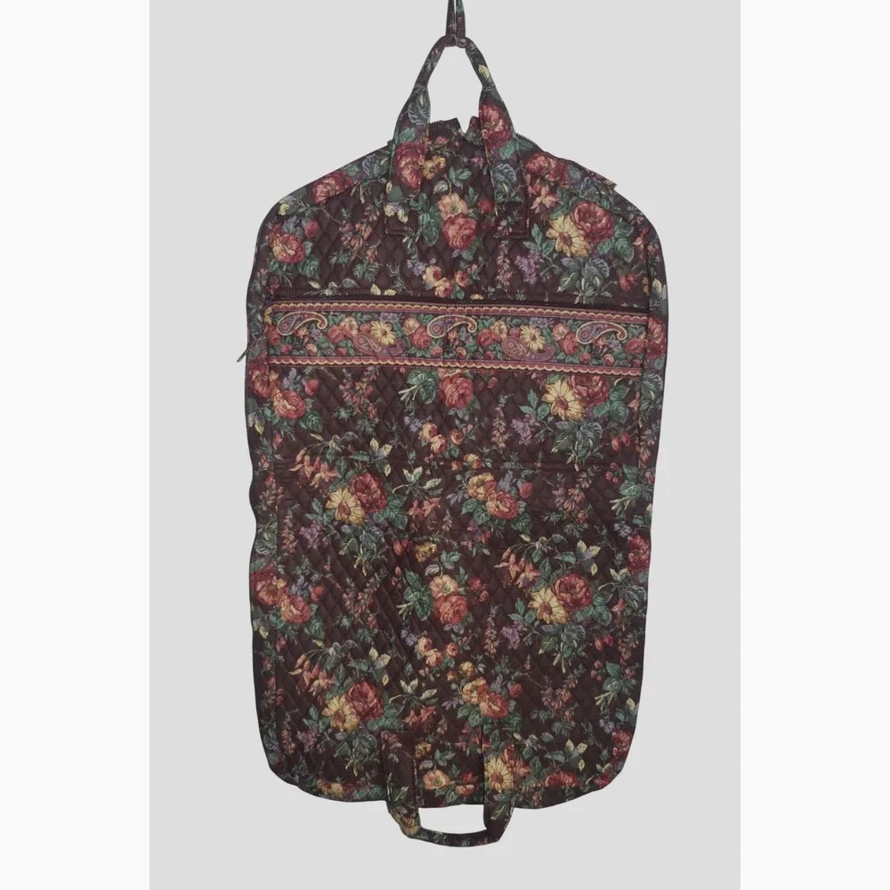 Vera Bradley Quilted Wildwood Garment Bag 90s Retired Travel Suit Folding Vtg